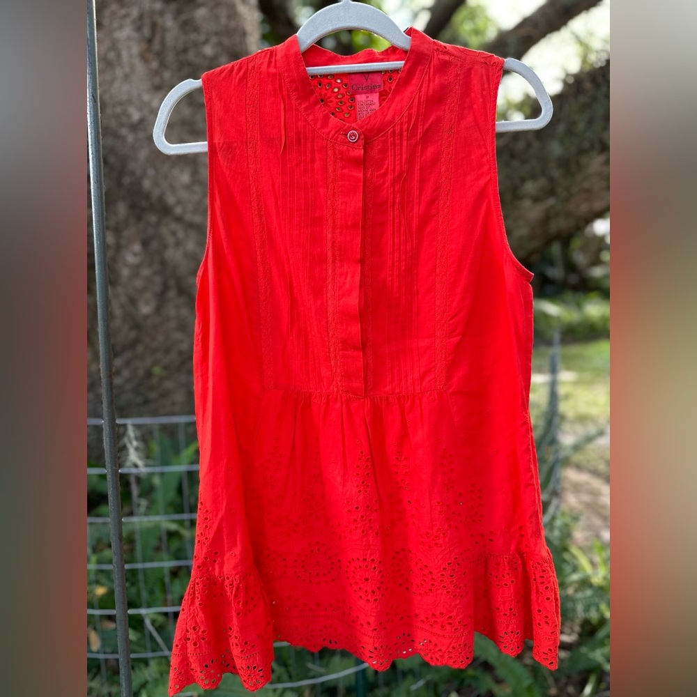 V Cristina Eyelet Top